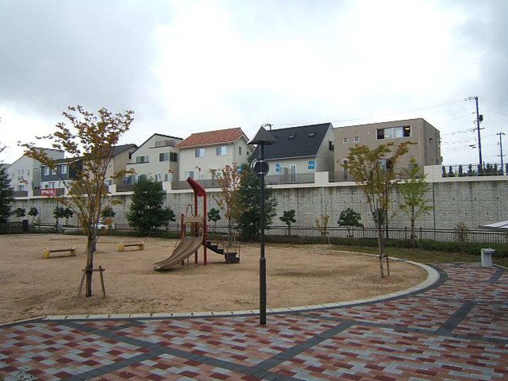 高台の住宅群